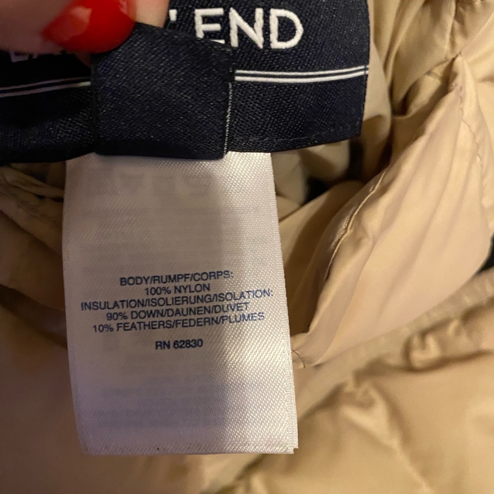 Lands End black/cream puffer jacket L - Picture 13 of 17